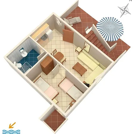 Апартаменты By The Sea Kosljun, Pag - 3321 *