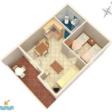 Appartement By The Sea Kosljun, Pag - 3321 Košljun